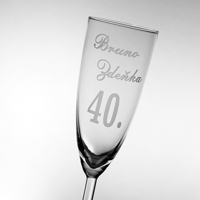 Sklo - sklenice výročí 40