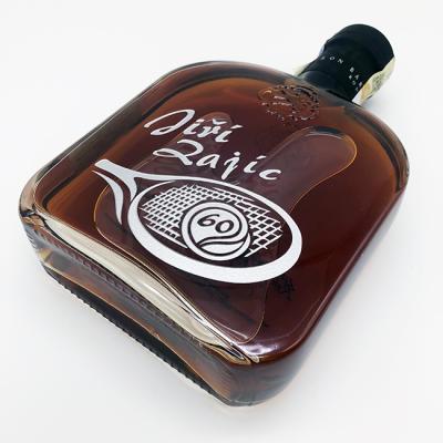 Láhev k narozeninám  - hloubkové pískování a barvení skla