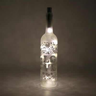 Svítící láhev - pískování skla