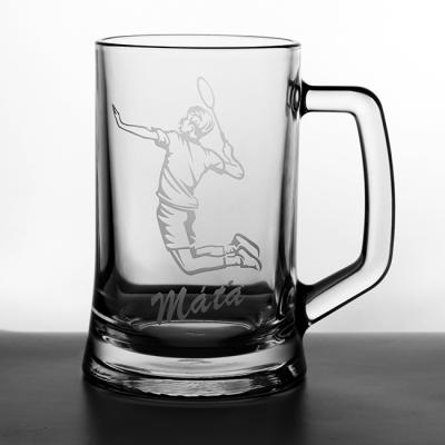 Pískovaný půllitr - pískování skla