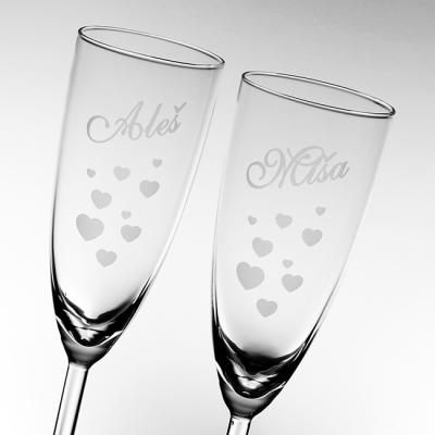 Svatba - pískování skla