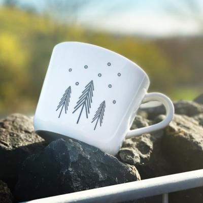 Vánoční hrneček - pískování skla, porcelánu