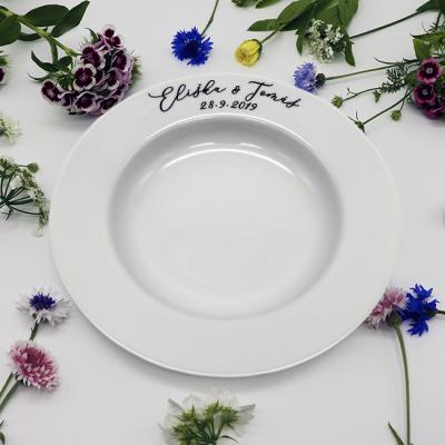 Svatební talíř - pískování skla, porcelánu