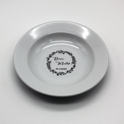 Stavební talíř - pískování skla, porcelánu