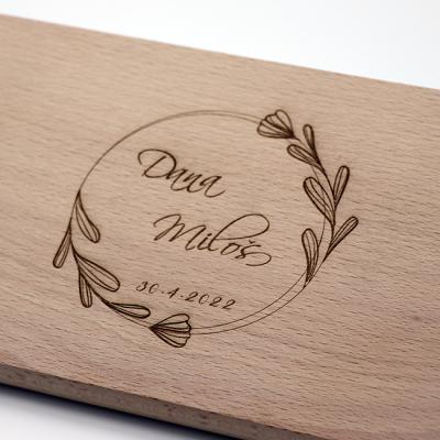 Svatební prkénko - značení a řezání laserem